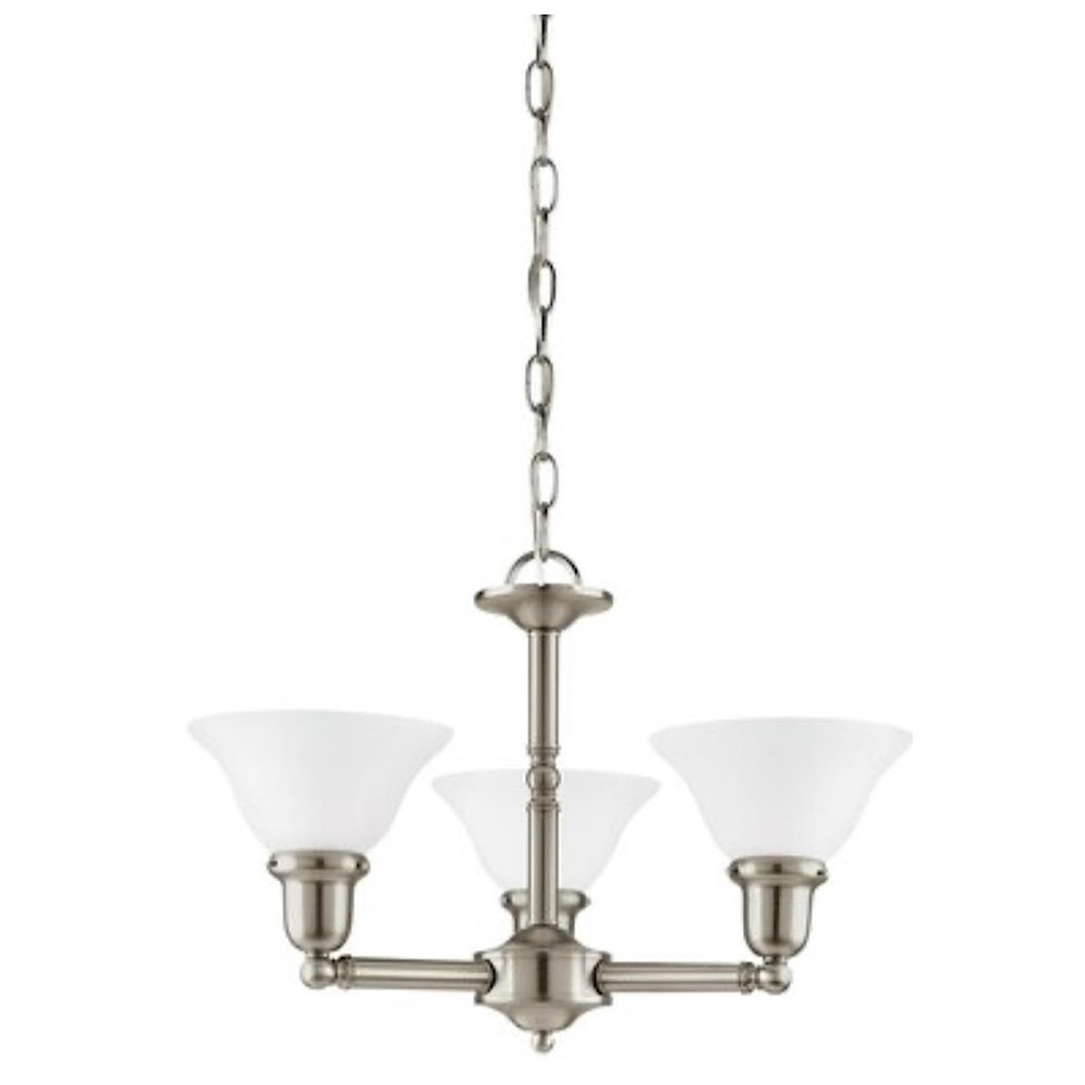 Sea Gull Lighting Sussex 3-Light Brushed Nickel Transitional Chandelier
